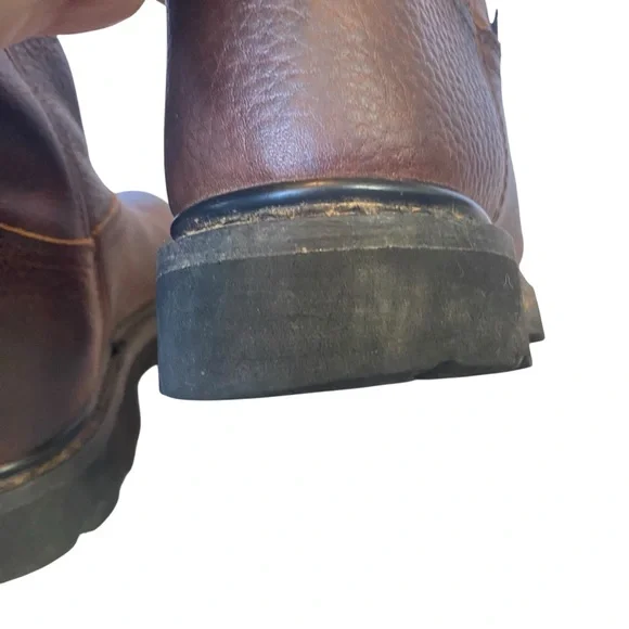 Justin Brown Leather Cowboy Boots mens size 7.5 - Picture 9 of 11